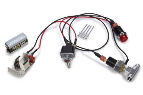 Warning Light Kit Sprint, Oil Pressure, Aluminum Tee, Weatherproof Switch, 20 PSI QuickCar Racing Products