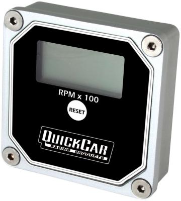 Tachometer Digital, LCD Square Tach, Black Face QuickCar Racing Products