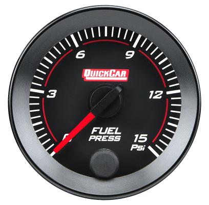 Redline Gauge Fuel Pressure, 2-1/16 Inch, 0-15 PSI QuickCar Racing Products