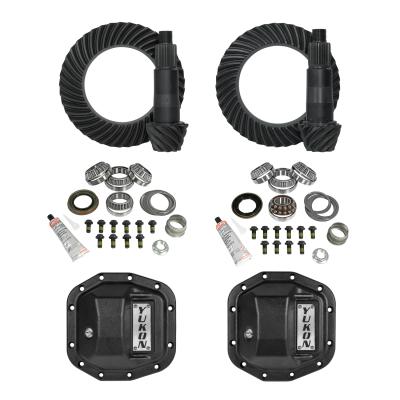 Stage 2 Jeep JL Re-Gear Kit W/Covers For Dana 30/35 5.13 Ratio 24 Spline JL Non-Rubicon M200 Rear/ M186 Front Stage 2 Gear Kit Package 5.13 Ratio W/ F&amp;R Covers Yukon Gear
