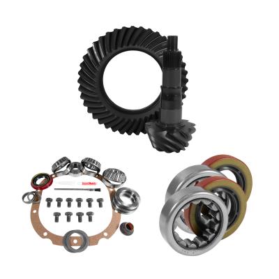 8.8 Inch Ford 4.11 Rear Ring &amp; Pinion Install Kit 2.25 Inch OD Axle Bearings &amp; Seals 8.8 Ford 4.11 Rear R&amp;P Gear/ Install Kit Package With Ak 1563 Axle Bearings (2.25 Inch Od) Yukon Gear