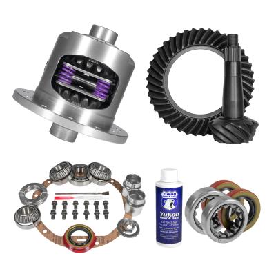 Muscle Car Limited Slip &amp; Re-Gear Kit For GM 12P 30 Spline 3.08 Ratio 12P 8.875 Inch GM 3.08 Rear R&amp;P Gear/ Install Kit Package With 30 Spline Posi &amp; Ak 1563 Axle Bearings (2.25 Inch Od) Yukon Gear