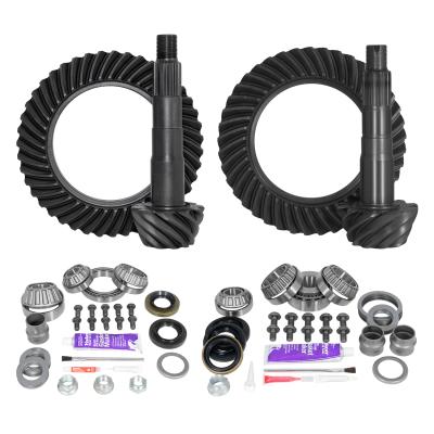 Ring &amp; Pinion Gear Kit Package Front &amp; Rear With Install Kits - Toyota 8 Inch /8 Inch IFS Toyota 05-15 Tacoma 07-09 Fj W/ Locker (8 Inch /8 Inch ) 4.56 Ratio Gear Package (Fits 3.73&amp;Down Front Case) Yukon Gear