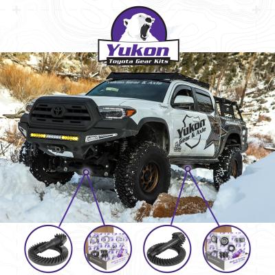 Ring &amp; Pinion Gear Kit Package Front &amp; Rear With Install Kits - Toyota 9.5/8R Toyota Land Cruiser 1991-97 Without Factory Locker (9.5/8R) 5.29 Ratio Gear Package Yukon Gear