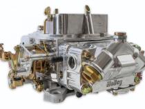 Double Pumper Carburetor 600 CFM 4150 Mechanical Secondaries Shiny Gasoline Holley