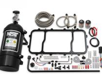 Dry Nitrous Plate System For Holley LS Hi Ram Intake Manifold Black 1-Piece Black Billet Aluminum With 10 Lb Black Bottle NOS