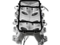 Dry Nitrous Plate System For Holley LS Hi Ram Intake Manifold Black 1-Piece Black Billet Aluminum With 10 Lb Black Bottle NOS
