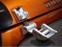 Hood Catch Kit Silver 07-18 Jeep Wrangler JK Rugged Ridge