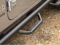 Spartan Nerf Bar Kit Textured Black 18-Present Jeep Wrangler JLU 4 Door Rugged Ridge