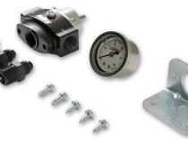 Billet Bypass Fuel Pressure Regulator Kit Pressure Range 4.5-9 PSI Fittings and Gauge Included Holley