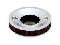 4500 Drop Base Air Cleaner Chrome w/3 Red Washable Gauze Filter 16 X 3 Chrome or EDP Black Drop-Base Air Cleaner for 4500 Series Carburetors with 7-1/4 Diameter Neck Holley