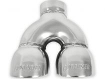Exhaust Tip Exhaust Tip Dual 3.5 Inch Rolled Angle Polished SS Fits 2.50 Inch Tubing-Weld On Flowmaster