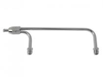 Fuel Line 3/8 Inch Dual Inlet Chrome Fits Holley 4160 Style Carburetors with 8-21/32 Inch centers Mr Gasket