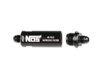 In-Line Hi-Flow Nitrous Filter 6An Black High Pressure Nitrous Filter -6An X -6An In-Line Billet Aluminum (140 Micron) NOS