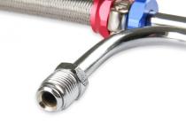 Adjustable Fuel Line with Red and Blue Hose Ends Fits Holley 4150 &amp;amp; 4160 Series Carburetors Mr Gasket