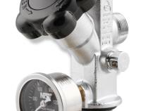 Super Hi-Flo Bottle Valve With Black Face Gauge Hi-Flo' Nitrous Valve For Bottles 5 Lbs. And Larger NOS