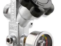 Super Hi-Flo Bottle Valve With Black Face Gauge Hi-Flo' Nitrous Valve For Bottles 5 Lbs. And Larger NOS