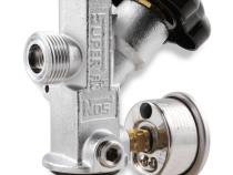 Super Hi-Flo Bottle Valve With Black Face Gauge Hi-Flo' Nitrous Valve For Bottles 5 Lbs. And Larger NOS