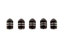 Tire Valve Stem Cap 5 Piece Aluminum Black Rugged Ridge