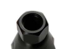 Showerhead Distribution Block Inlet -8 An O-Ring Female Port Outlet: (4) X -6 An O-Ring Female Port No Fittings Black Anodized NOS