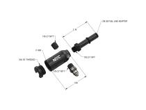 Late Model Billet Fuel Line Adapter Fits 3/8 Fuel Rail Black Anodized Aluminum (3) 1/8 Npt Ports W/ Adapters &amp;amp; Plugs -4 An Fuel Port NOS