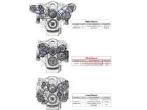 Premium Polished Mid-Mount Complete Accessory System LS Engine Drive Includes SD7 A/C Compressor, Alternator, P/S Pump, Tensioner, SFI Certified Damper W/hard Anodized Billet Crank Pulley, Belt, &amp;amp; Pulleys Holley