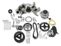 Mid-Mount Race Accessory System LS Engine Drive Includes Alternator, P/S Pump, Tensioner, Crank Damper, Belt, &amp;amp; Pulleys Holley