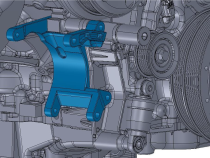 Low Mount A/C Brackets for the Gen 5 LT4/LT1 Dry Sump Engines Clear Aluminum Finish Holley
