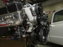 Small Block Chevy Mid Mount Complete Accessory System Small Block Chevy Mid Mount Complete Accessory System  Natural Finish Holley