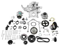 Premium Mid-Mount Complete Accessory System Gen III Hemi Engine VVT Fits 2009 &amp;amp; Up 5.7L &amp;amp; 2011 &amp;amp; Up 6.4L Engines Natural Cast Finish SFI Certified Damper with Billet Aluminum Pulley Holley