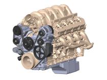 Godzilla High-Mount Accessory Drive with Swap Oil Pan and Pump Complete Kit Fits Ford 7.3L Godzilla Includes Timing Cover/coolant Manifold, SD7 A/C Compressor, Alternator, P/S Pump, Tensioner, Water Pump, Belt &amp;amp; Pulleys, Oil Pump, and Oil Pan Holley