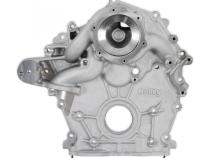Godzilla High-Mount Accessory Drive with Swap Oil Pan and Pump Complete Kit Fits Ford 7.3L Godzilla Includes Timing Cover/coolant Manifold, SD7 A/C Compressor, Alternator, P/S Pump, Tensioner, Water Pump, Belt &amp;amp; Pulleys, Oil Pump, and Oil Pan Holley