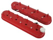 Tall LS Valve Covers Gloss Red Tall LS Valve Covers W/ Coil Mounting Posts, Cast Aluminum Gloss Red Holley