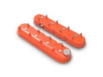 Tall LS Valve Covers Factory Orange Tall LS Valve Covers W/ Coil Mounting Posts, Cast Aluminum Factory Orange Holley