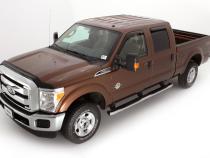 Bugflector Hood Shield Dark Smoke for 2011-2016 Ford F-450 Super Duty and More Smoke AVS