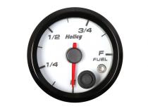 Analog Style Fuel Level Gauge White Face 2-1/16 Fuel Level Gauge-Logo Holley