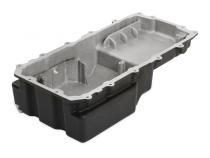 Cast Aluminum Rear Sump Oil Pan Ford Coyote Swap Black Fits Gen 3 Coyote Engines in 1953-1979 Ford F100, F150, and F250 2WD Trucks Holley