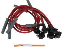 Super Conductor Spark Plug Wire Set Ford Mustang 3.8L, V6, '94-'98 For Use On '94-'98 Ford Mustang 3.8L, V6, Red Jacket MSD Ignition