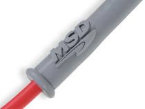Super Conductor Spark Plug Wire Set Ford 289-302, W/Hei Cap For Use With Ford Small Block, 289-302 With Hei Cap, Red Jacket MSD Ignition