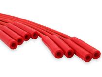 Spark Plug Wire Set 8MM Universal Red Wire With Red Straight Boots 5040R 8MM Super Stock Universal Fit Spark Plug Wires Feature A Spiral Core And Red Silicone Jacket ACCEL