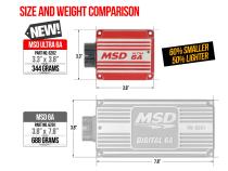 MSD Ultra 6A Ignition Control Red Compact Design Full MSD Power MSD Ignition