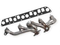 Shorty Headers Fits 2000-2006 Jeep Wrangler Tj L6, 2000-2001 Cherokee, 1999-2004 Grand Cherokee With 4.0L, 1-1, 2 Stainless Steel Shorty Header Natural Finish Hooker BlackHeart