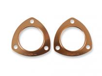 Copper Seal Collector Gaskets -Pair Fits 2-1/2 Inch Diameter 3-Bolt Round Header Collectors Mr Gasket