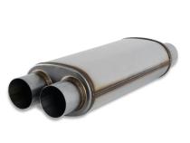 Flow Fx Muffler Flow Fx Muffler 3.00 Dual In/3.00 Dual Out Straight Through Performance Moderate Sound Stainless Steel Flowmaster