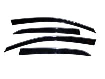 Ventvisor Deflector for 2008-2012 Honda Accord and More Sedan Smoke w/Chrome Trim Low Profile 4 Piece AVS