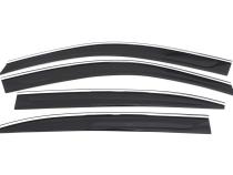 Ventvisor Deflector for 2013-2017 Honda Accord and More Sedan Smoke w/Chrome Trim Low Profile 4 Piece AVS
