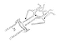 U-Fit Dual Exhaust Kit 16 Pc. Universal Dual Exhaust Tubing Kit 2.50-Inch Mandrel-Bent 409 Stainless Steel Tubing Flowmaster