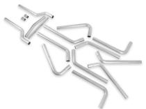 U-Fit Dual Exhaust Kit 16 Pc. Universal Dual Exhaust Tubing Kit 2.50-Inch Mandrel-Bent 409 Stainless Steel Tubing Flowmaster
