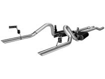 American Thunder Crossmember-Back Exhaust System Fits 1964-1966 Mustang, 2.50-Inch Stainless Steel System Aggressive To Moderate Sound Flowmaster