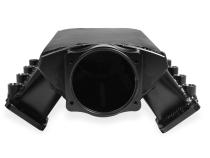 Hi-Ram Low-Profile Sheet Metal Fabricated Intake Manifold GM Ls1/Ls2/Ls6 102Mm Throttle Body Opening + Fuel Rail Kit Black With Logo Low Profile Mounting Provision For Map Sensor On Rear Of Intake Plenum Use GM #12592525 Sniper EFI
